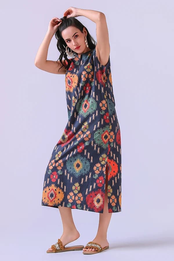 Aurelia Ikat Column Dress