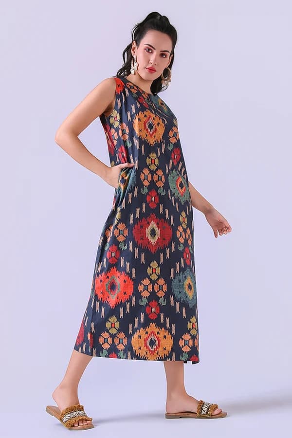 Aurelia Ikat Column Dress