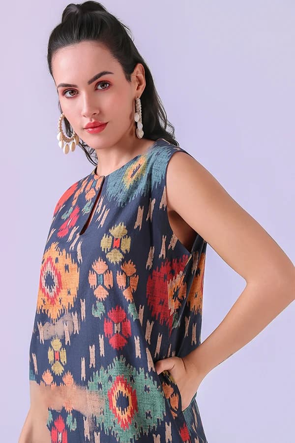 Aurelia Ikat Column Dress
