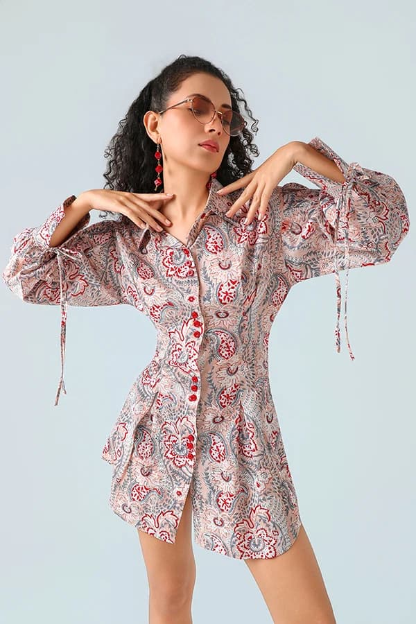 Crimson Paisley Dress