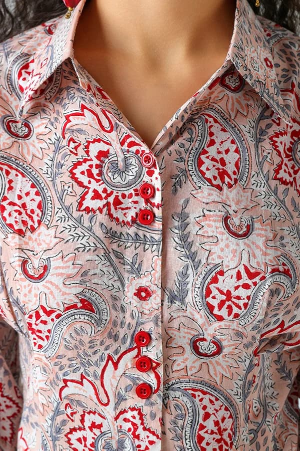 Crimson Paisley Dress