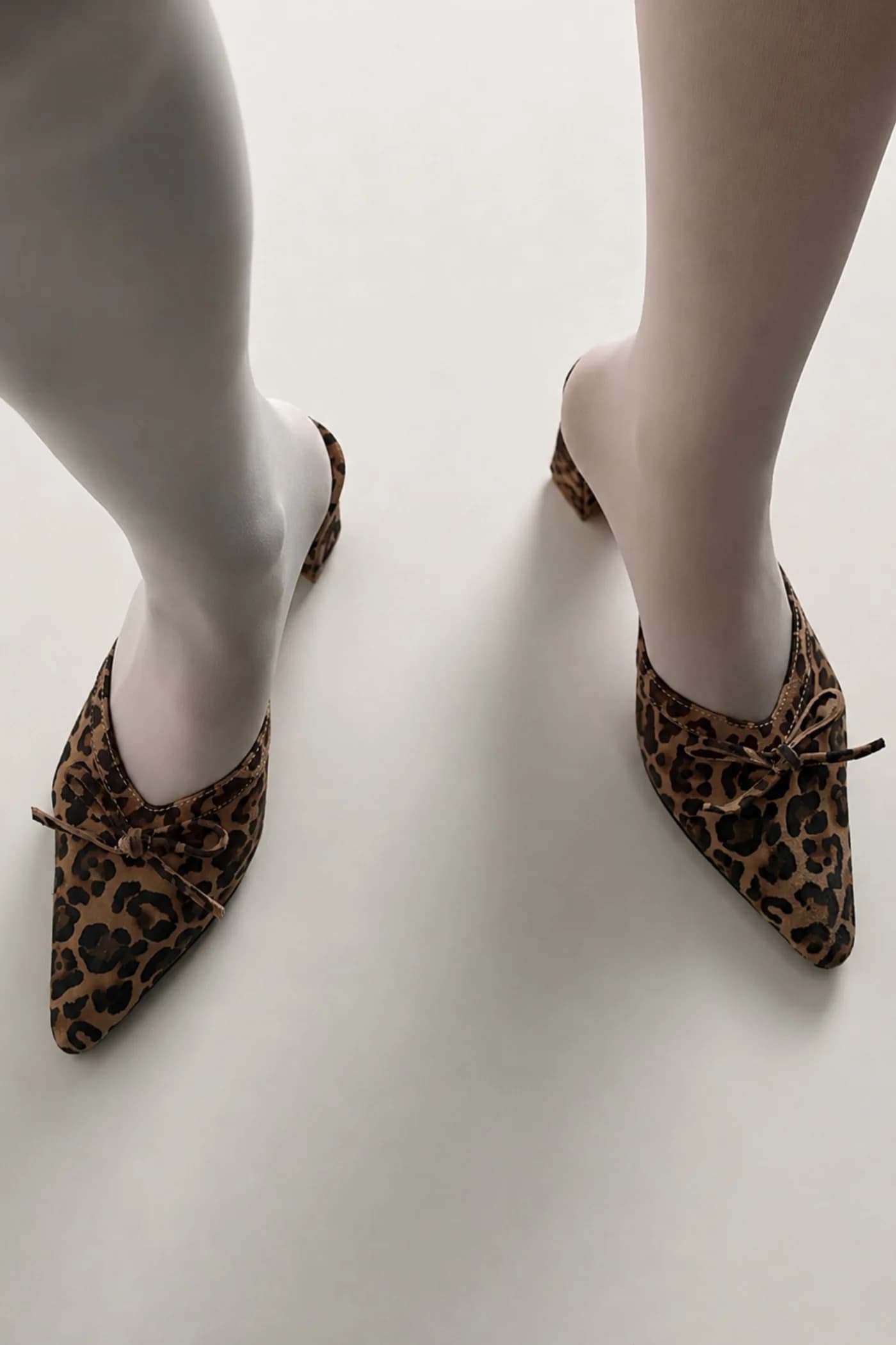 Taupe Snake-Effect Ballerinas - Copy