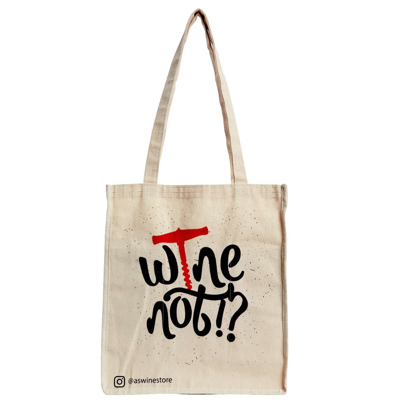 Wine Not? Cotton Canvas Tote