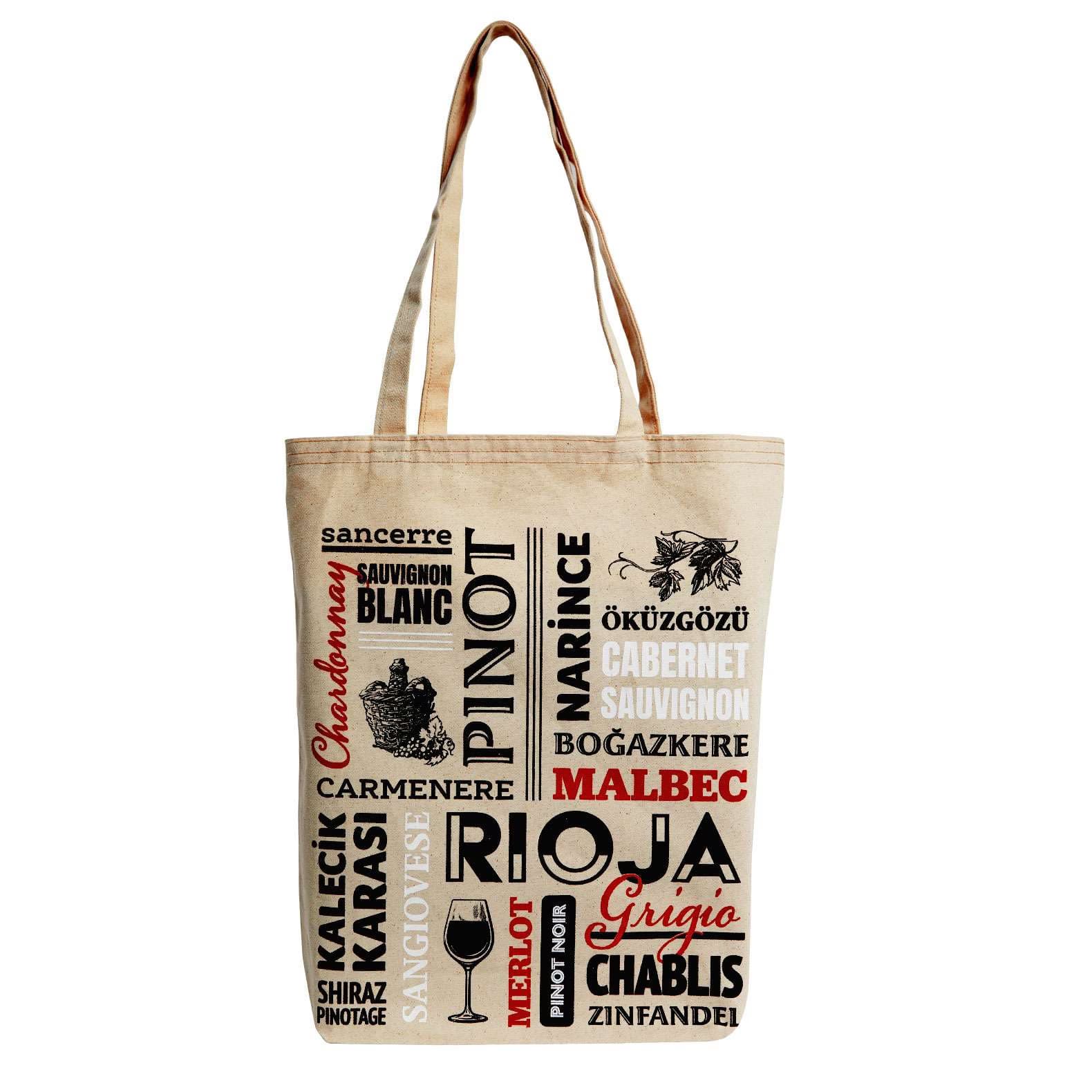 Vintage Vintners Cotton Canvas Tote