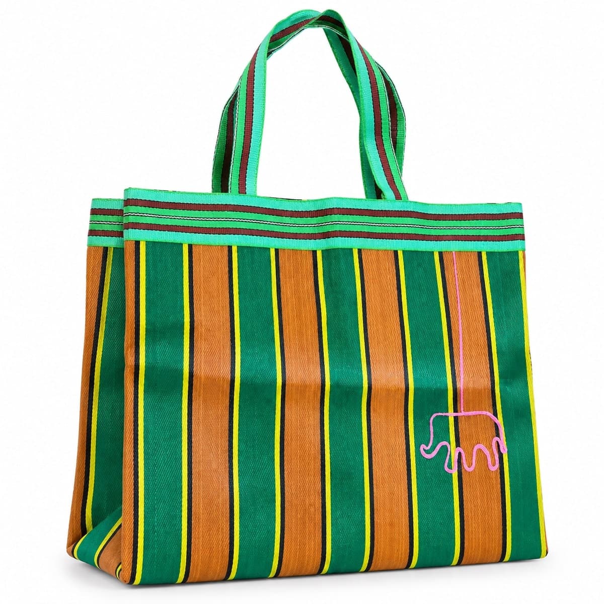 Artisan Victory Recycled Nylon Tote - Emerald Terracotta