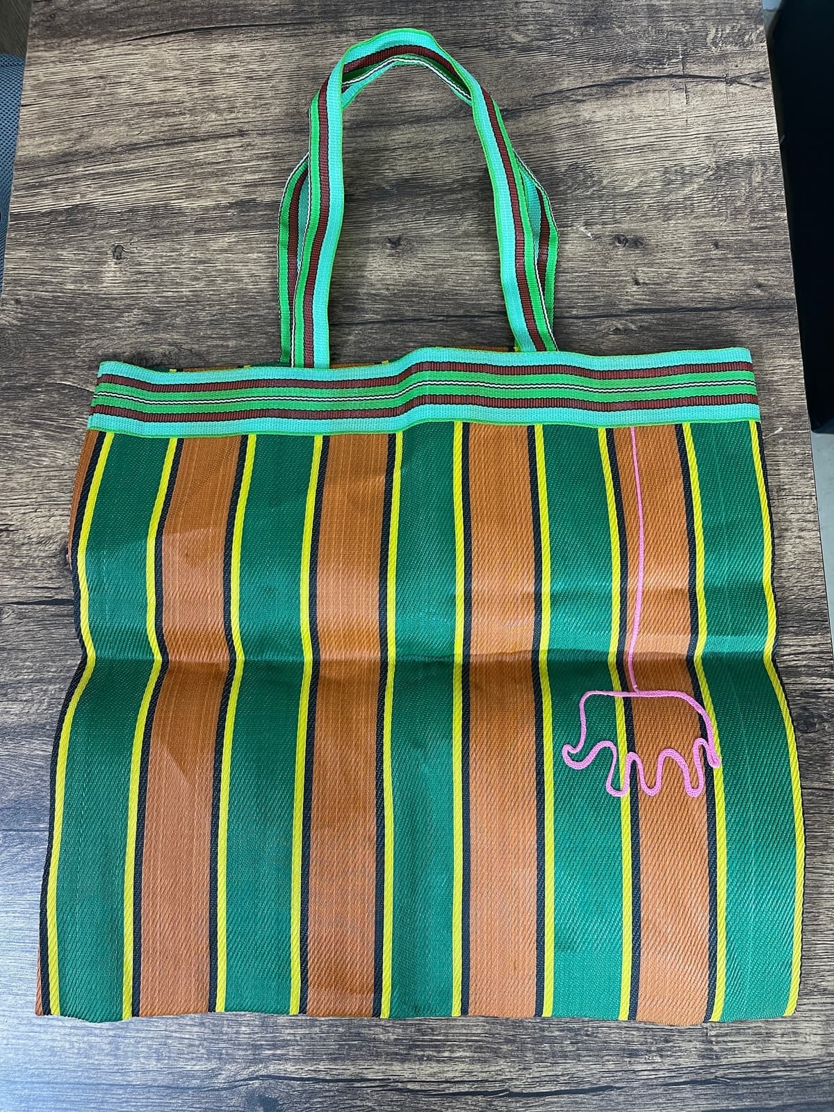 Artisan Victory Recycled Nylon Tote - Emerald Terracotta