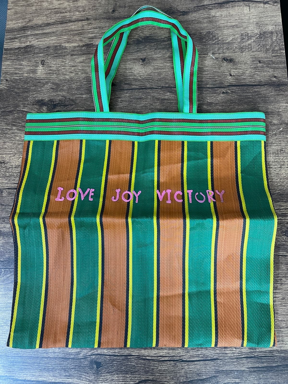 Artisan Victory Recycled Nylon Tote - Emerald Terracotta