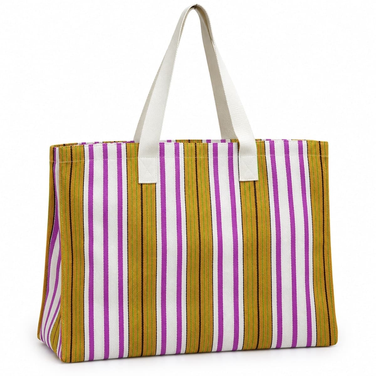 Verdant Stripe Recycled Nylon Tote
