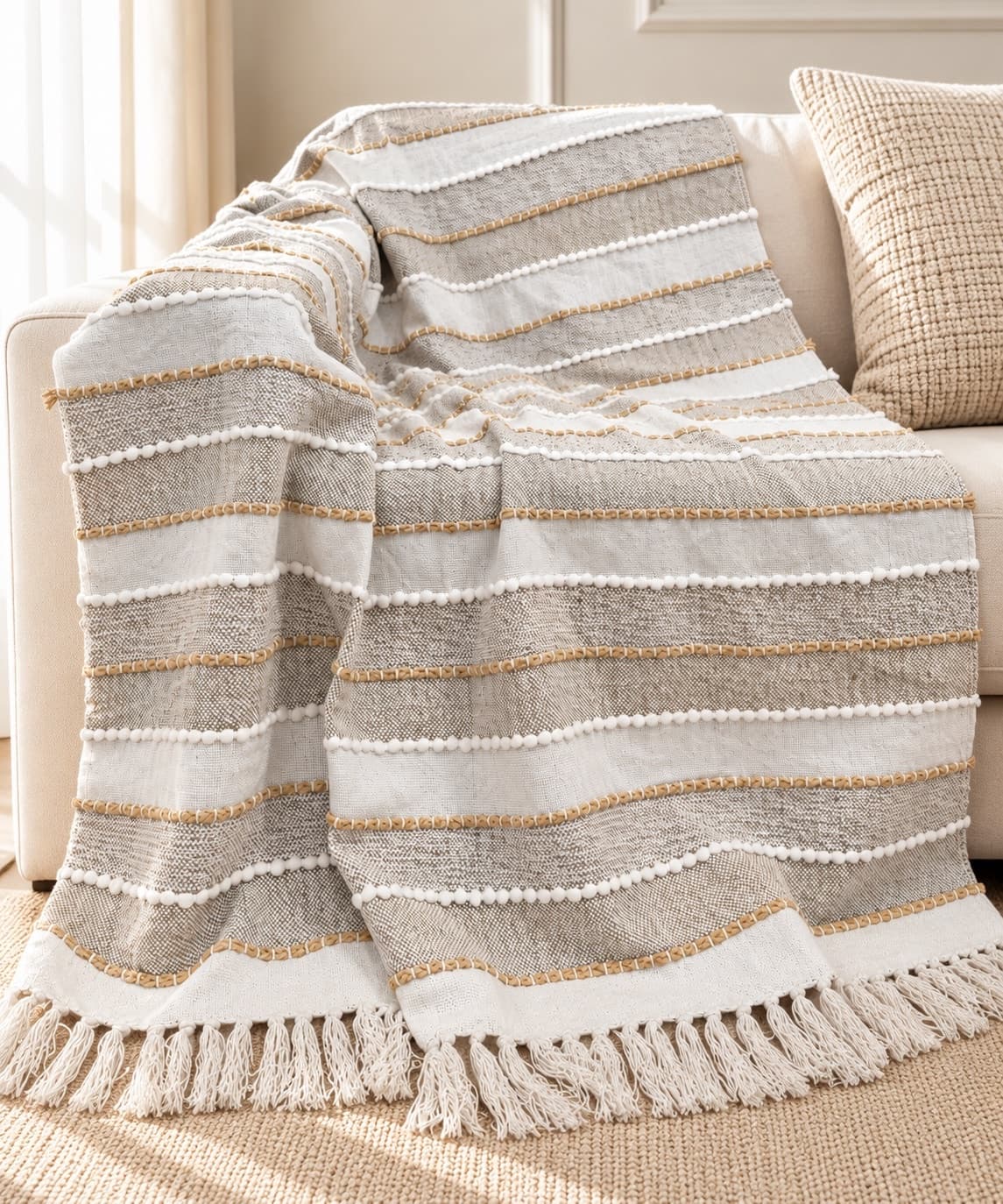 Sumelia Handwoven Cotton Throw