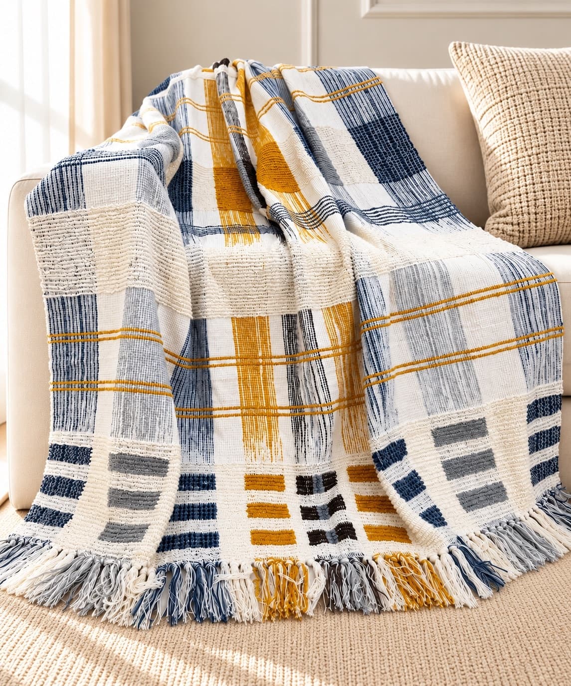 Isabella Handwoven Cotton Throw