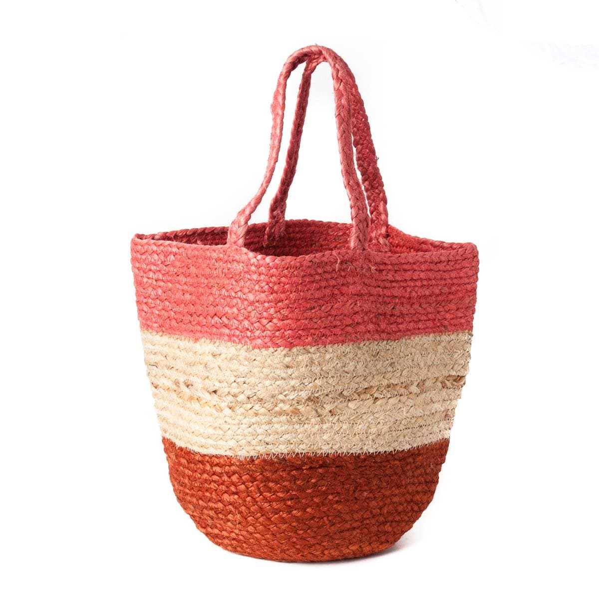 STRIPE BEACH BAG RED