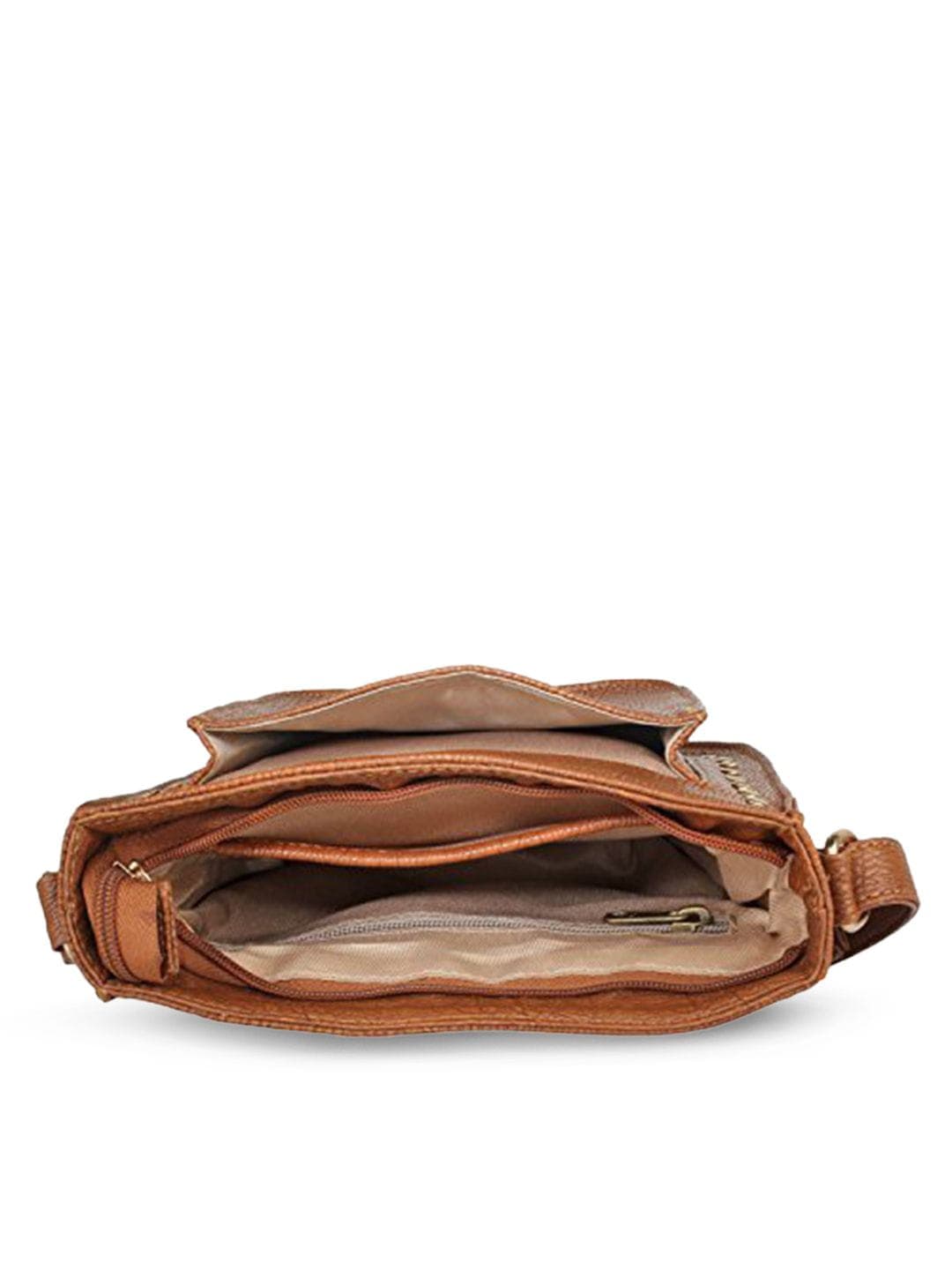 Rust Brown Solid Sling Bag